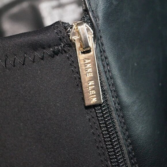 Anne Klein iFlex SF3122 Black Knee-High Boots Size 6.5 Pre-Owned Leather - Picture 7 of 10